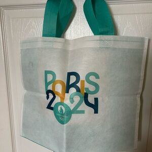 Paris 2024 Tote Bag with Teal Handles